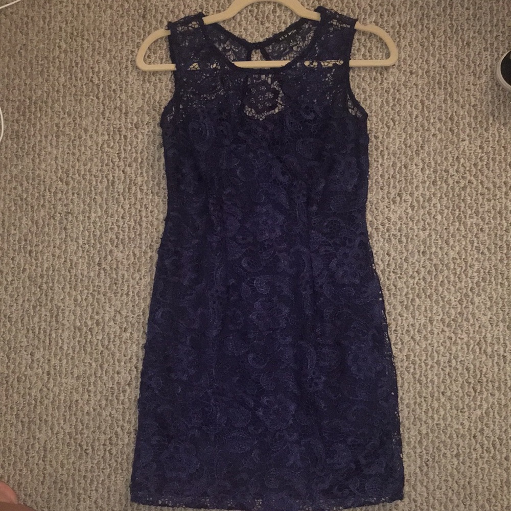Navy Blue Lace Dress
